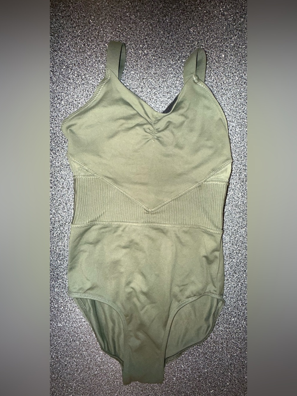 Danz N Motion Olive Dance Leotard Size Child 12/14
